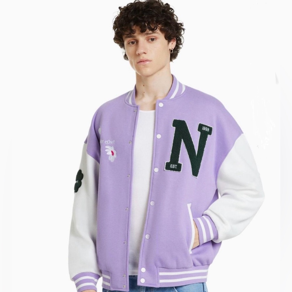 Bomber jacket with floral embroidery Men